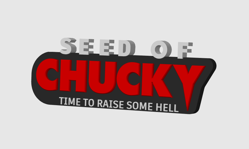 Seed Of Chucky Horror Freestanding Display Plaque, 3D Printed