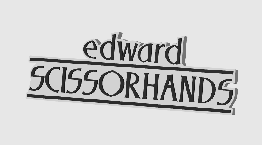 Edward Scissorhand Freestanding Display Plaque