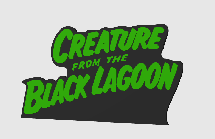 Creature From The Black Lagoon Horror Freestanding Display Plaque