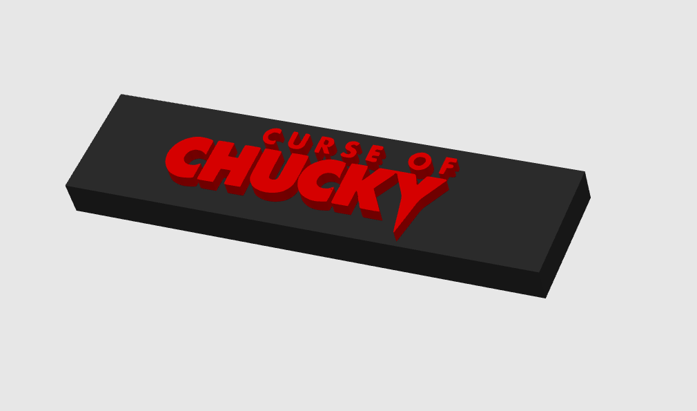 Chucky Childs Play All Chucky Movie Display Plaque's, 3D Printed Logo