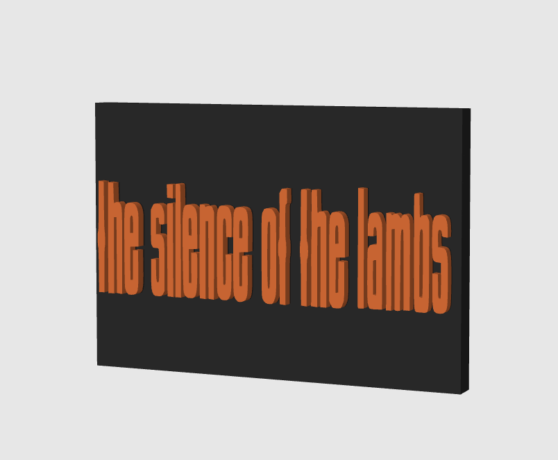 The Silence Of The Lambs Horror Wall Plaque, 3D Printed Logo