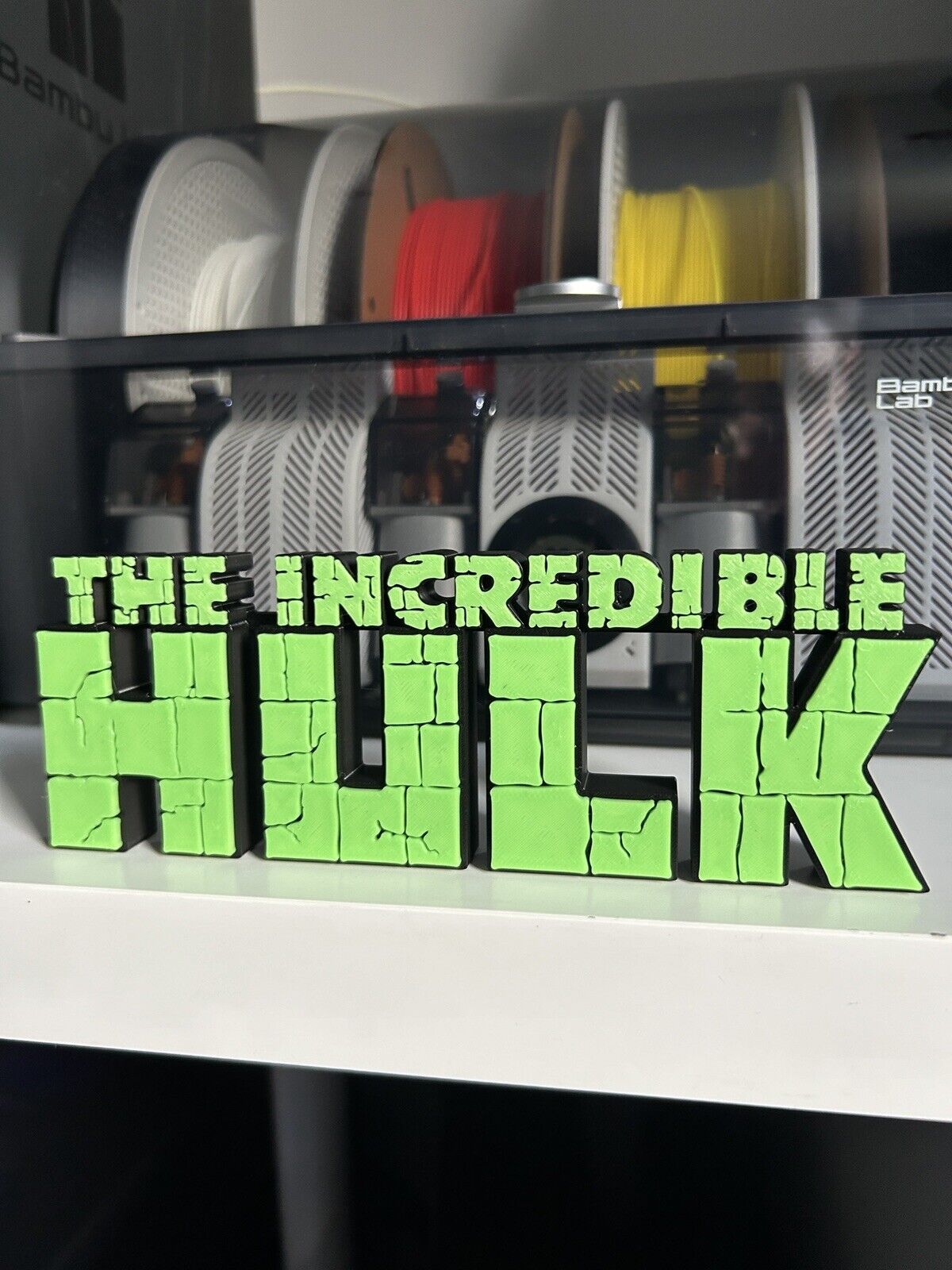 The Incredible Hulk Marvel Freestanding Display Plaque, 3D Printed