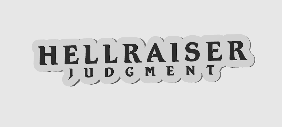 Hellraiser Judgement Horror Free Standing 3D Printed Logo