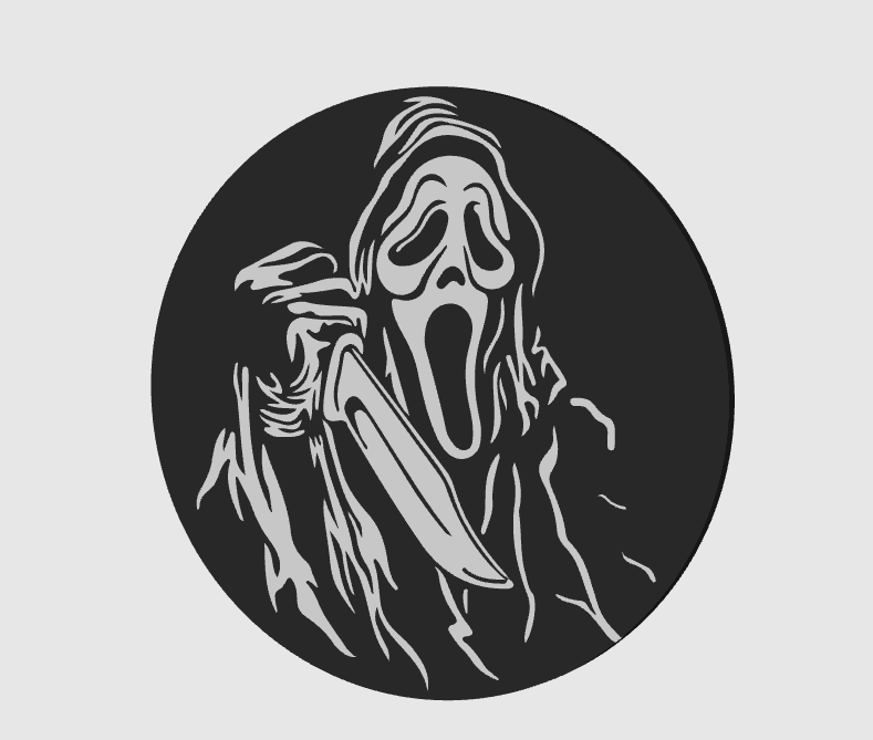 Scream Ghostface, 3D Printed Hot / Cold Drinks Coaster