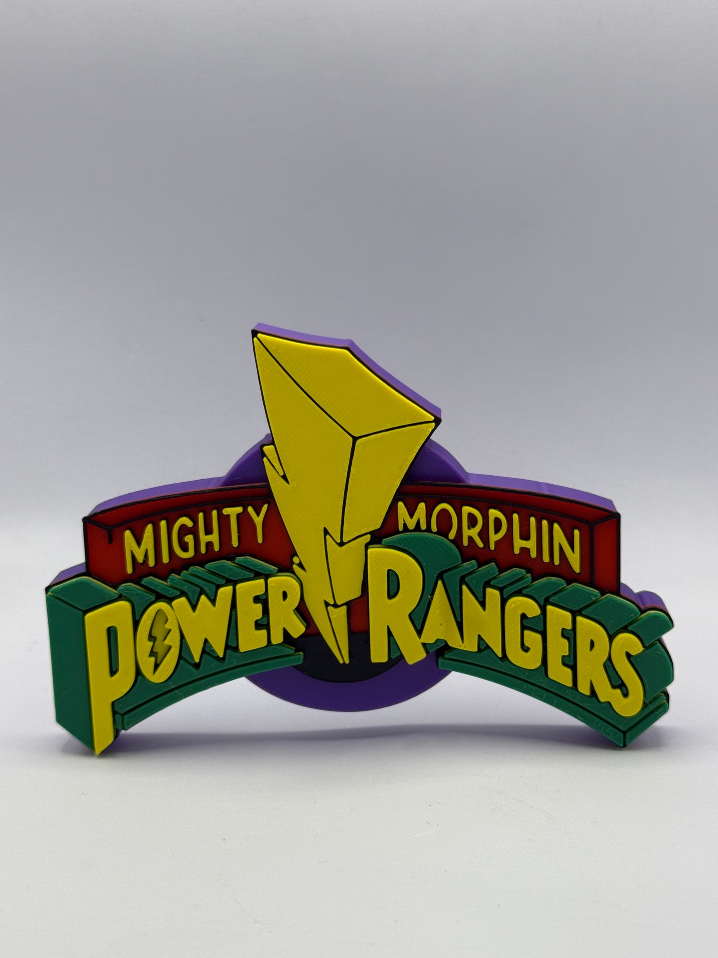 Mighty Morphin Power Rangers Free Standing 3D Printed Logo