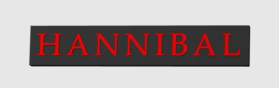 Hannibal Horror Freestanding Display Plaque, 3D Printed