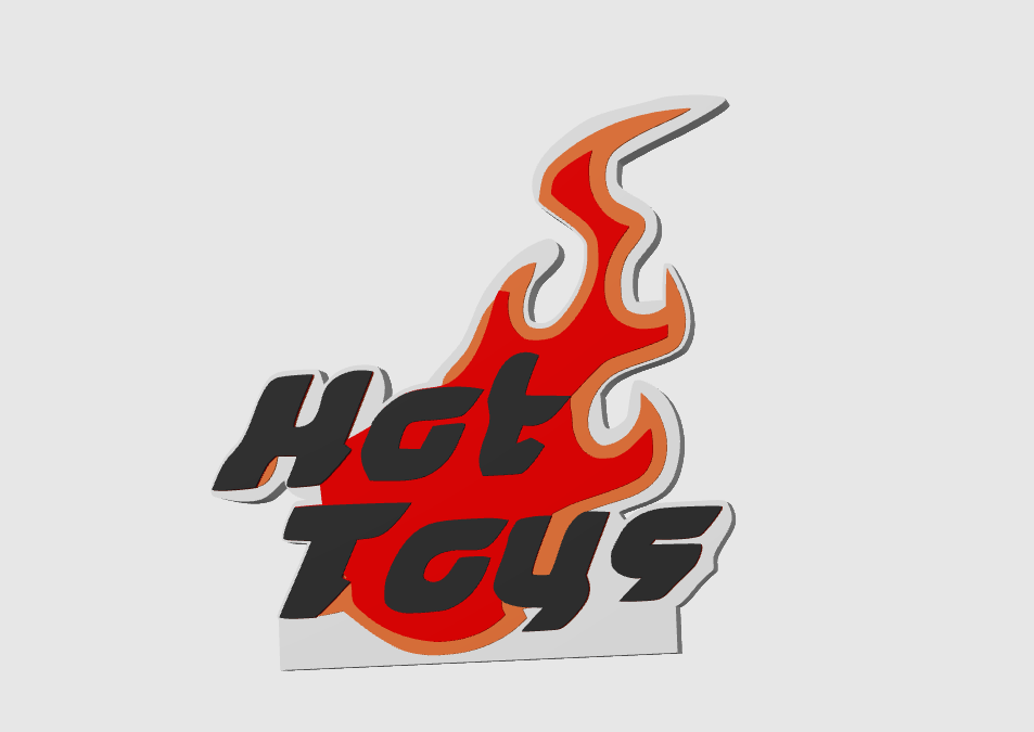 Hot Toys Freestanding Display Plaque, 3D Printed