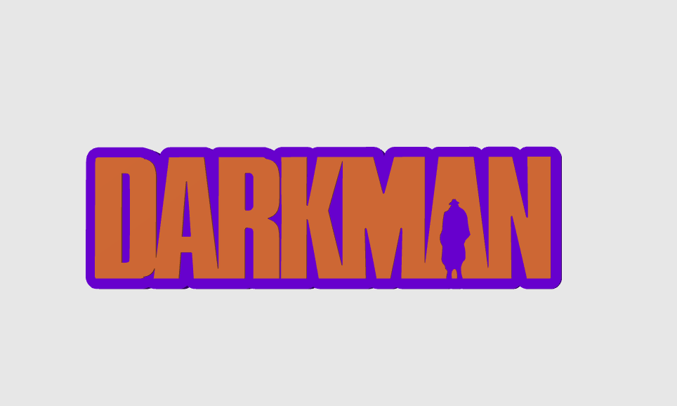 Darkman Freestanding Display Plaque, 3D Printed