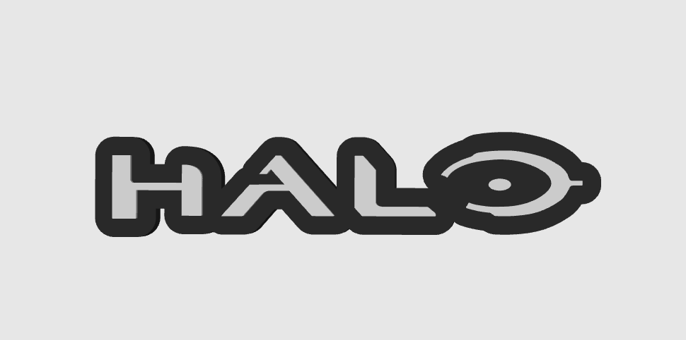 Halo (TV Series) Free Standing 3D Printed Logo
