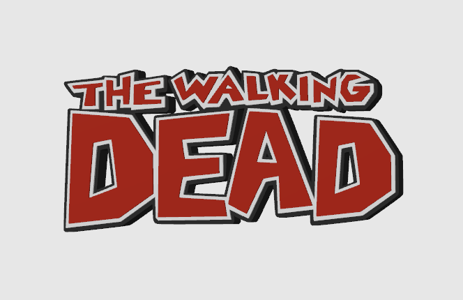 The Walking Dead V2 Free Standing 3D Printed Logo