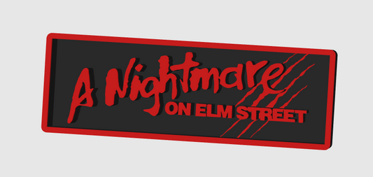 A Nightmare On Elm Street 3D Printed Border Display Plaque