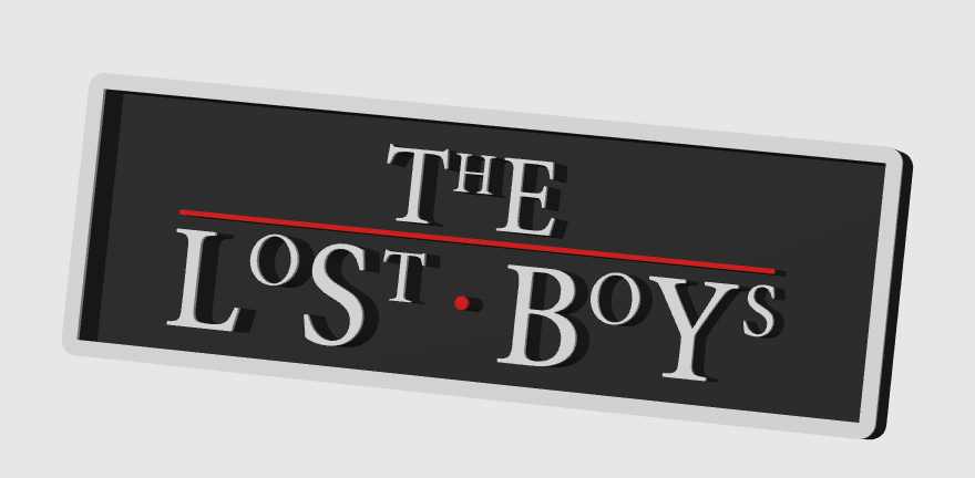 The Lost Boys 3D Printed Border Display Plaque