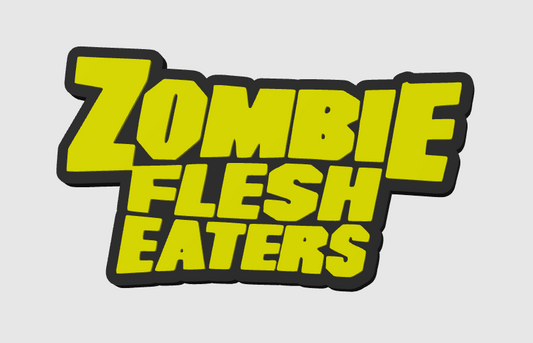 Zombie Flesh Eaters Horror Freestanding Display Plaque, 3D Printed