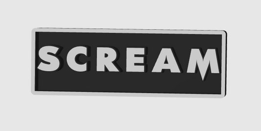 Scream 3D Printed Border Display Plaque