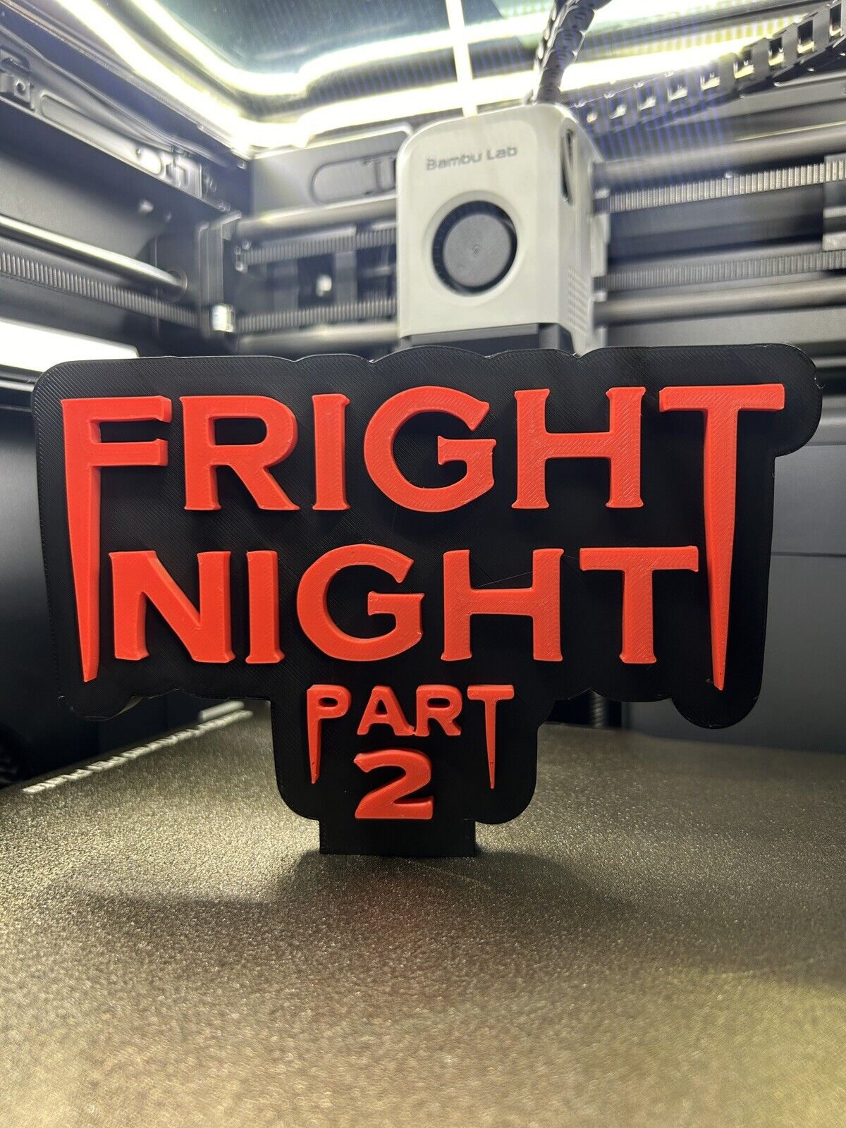 Fright Night Part 2 Horror Freestanding Horror Display Plaque, 3D Printed