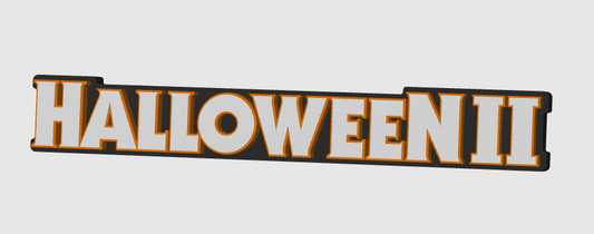 Halloween 2 Micheal Myers Logo, Free Standing 3D Printed Logo