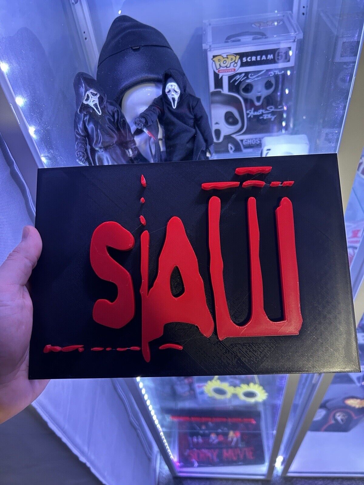 SAW Horror Wall / Desk Plaque, 3D Printed Logo