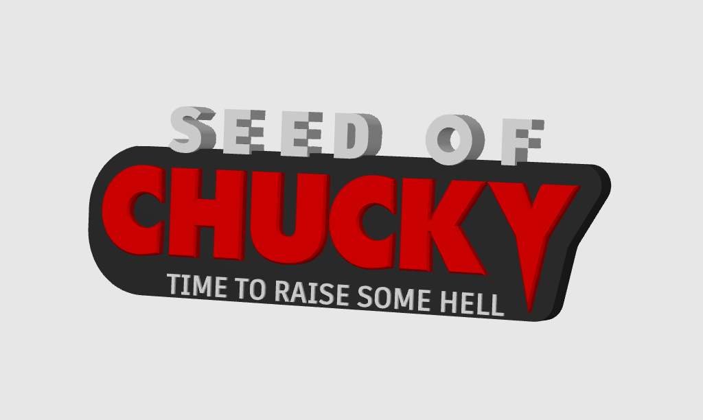 Seed Of Chucky  Horror Freestanding Display Plaque, 3D Printed