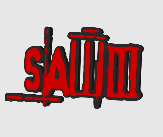 SAW 3 Logo Horror Freestanding Display Plaque, 3D Printed