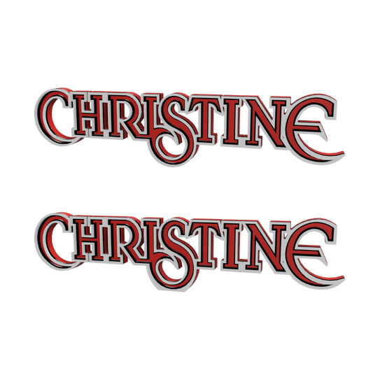 Cristine Logo Horror Freestanding Display Plaque, 3D Printed