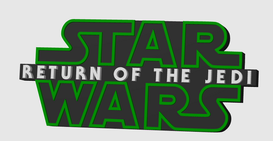 Star Wars Return Of The Jedi Freestanding Display Plaque, 3D Printed