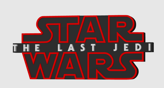 Star Wars The Last Jedi Freestanding Display Plaque, 3D Printed