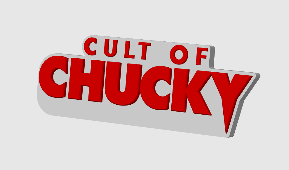 Cult Of Chucky  Horror Freestanding Display Plaque, 3D Printed