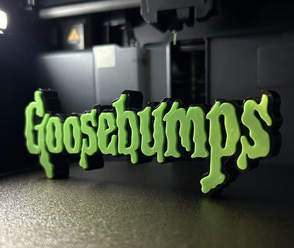 Goosebumps Horror Freestanding Display Plaque, 3D Printed