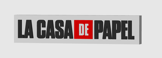 LA CASA DE PAPEL / Money Heist Free Standing Display Plaque, 3D Printed