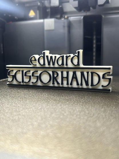 Edward Scissorhand  Freestanding Display Plaque