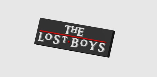 The Lost Boys Display Plaque, 3D Printed Logo