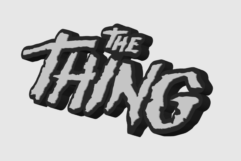 John Carpenter's The Thing Freestanding Display Plaque, 3D Printed