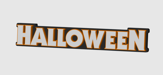 Halloween Micheal Myers Logo, Free Standing 3D Printed Logo