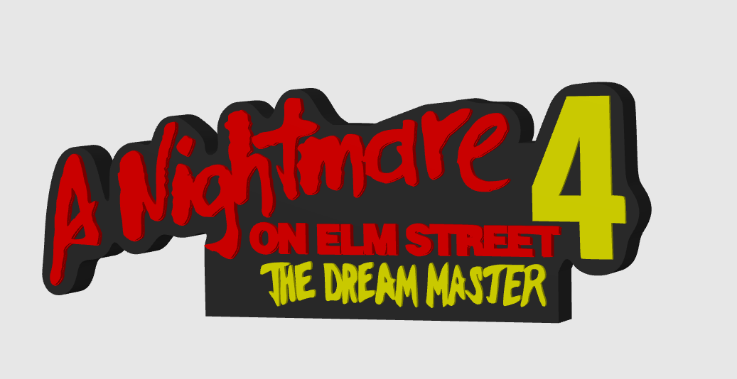 A Nightmare on Elm Street 4: The Dream Master Display Plaque, 3D Printed