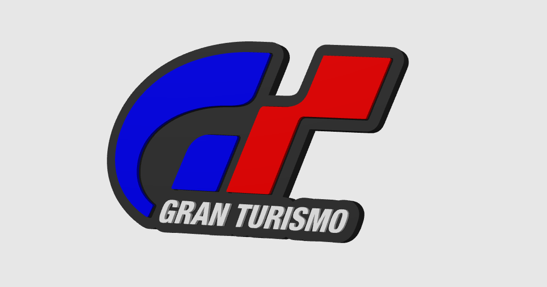 3D Printed Gran Turismo Man Cave Gaming Room Shelf Sign