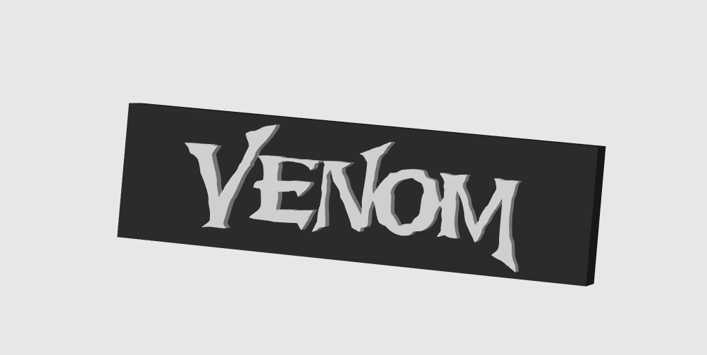 Venom Marvel Display Plaque, 3D Printed