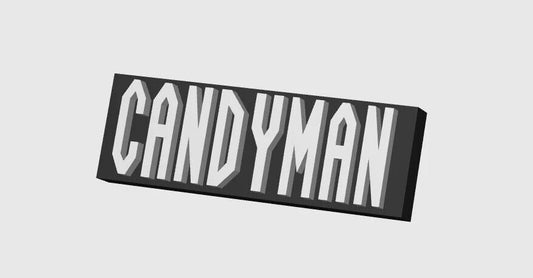 CandyMan Display Plaque, 3D Printed Logo