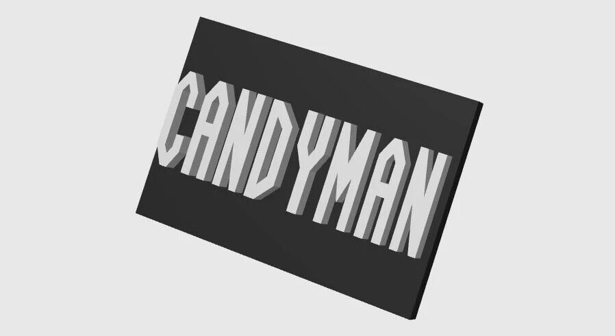 CandyMan  Wall Plaque, 3D Printed Logo