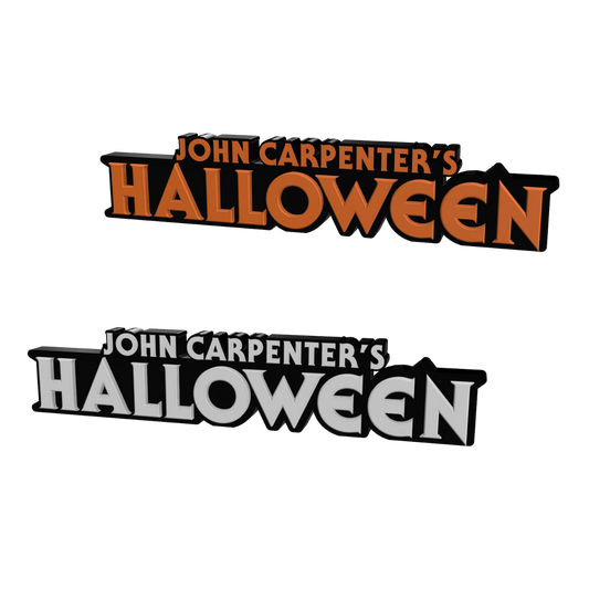 John Carpenters Halloween 1978 Horror Freestanding Display Plaque, 3D Printed