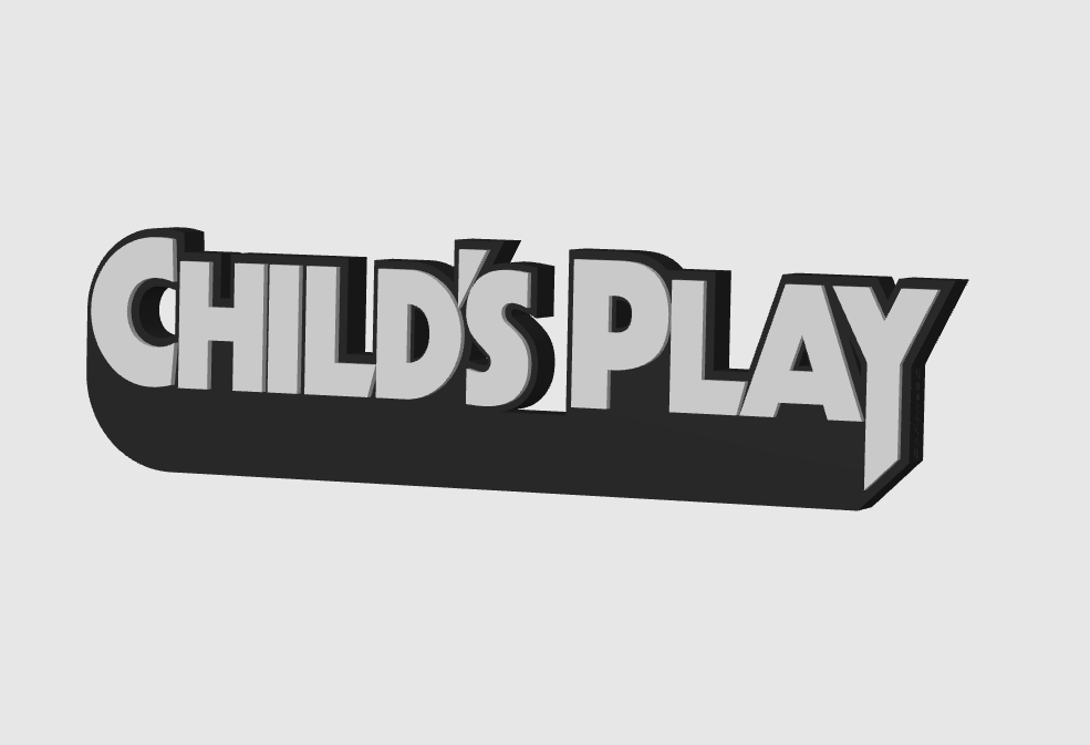 Child's Play (2019) Horror Freestanding Display Plaque, 3D Printed