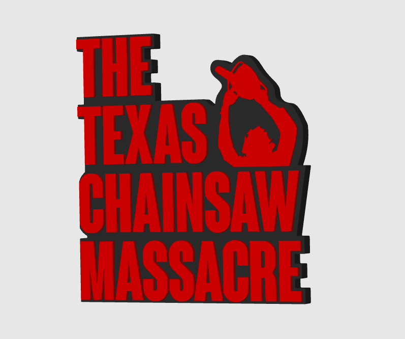 The Texas Chainsaw Massacre Leatherface Freestanding Display Plaque, 3D Printed