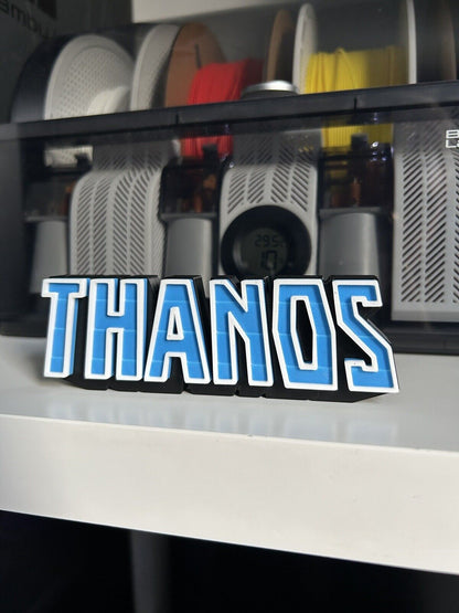 Thanos Marvel Freestanding Display Plaque, 3D Printed