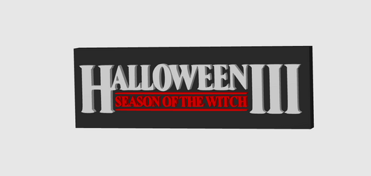 Halloween 3 The Season Of The Witch Display Plaque, 3D Printed Logo