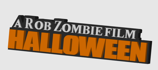 Rob Zombie Halloween Michael Myers Display Logo Plaque, 3D Printed Logo