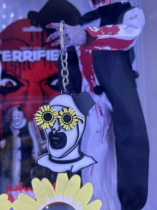 Terrifier Art The Clown Keychain, 3D Printed