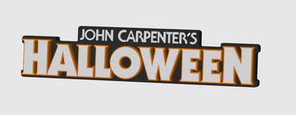 John Carpenters Halloween Horror Freestanding Display Plaque, 3D Printed