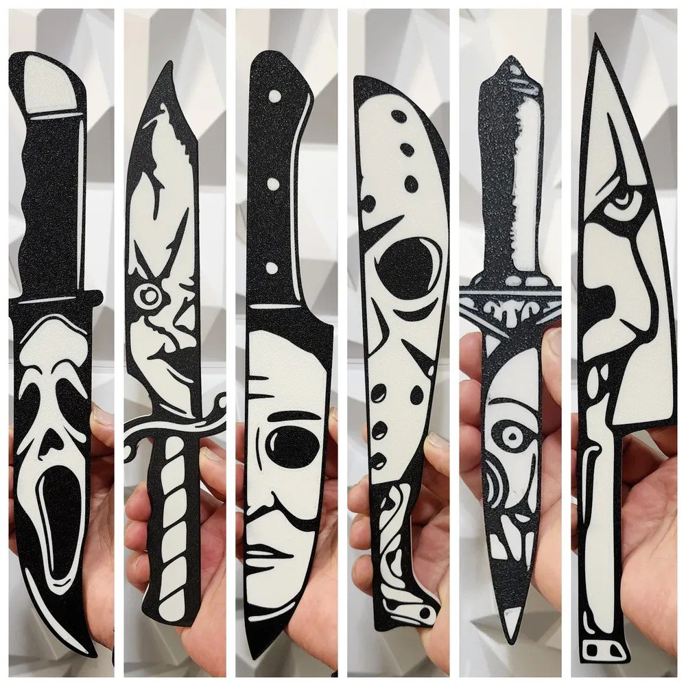 Horror Icon Prop Knifes, 3D Printed