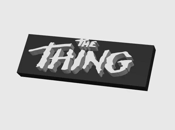 The Thing Wall / Desk Plaque, 3D Printed Logo