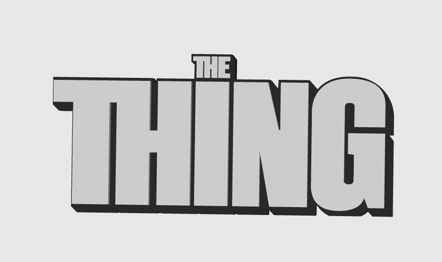 John Carpenters The Thing Horror Freestanding Display Plaque, 3D Printed