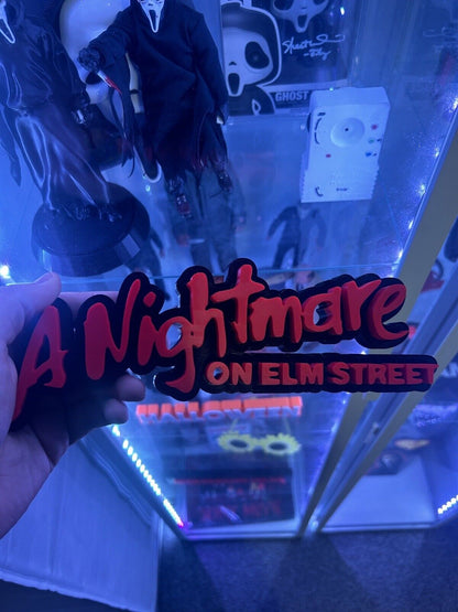 A Nightmare On Elm Street Wall Plaque, 3D Printed Logo